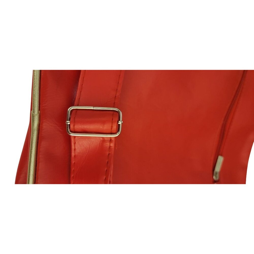 Red Skull & Crossbones Messenger Bag | Retro Punk Gothic Crossbody | 11 x 9 - Picture 8 of 12